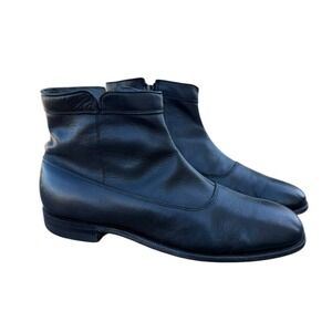 VTG O'Sullivan by Mason black‎ leather boots size 9.5 zipper  Beatles style